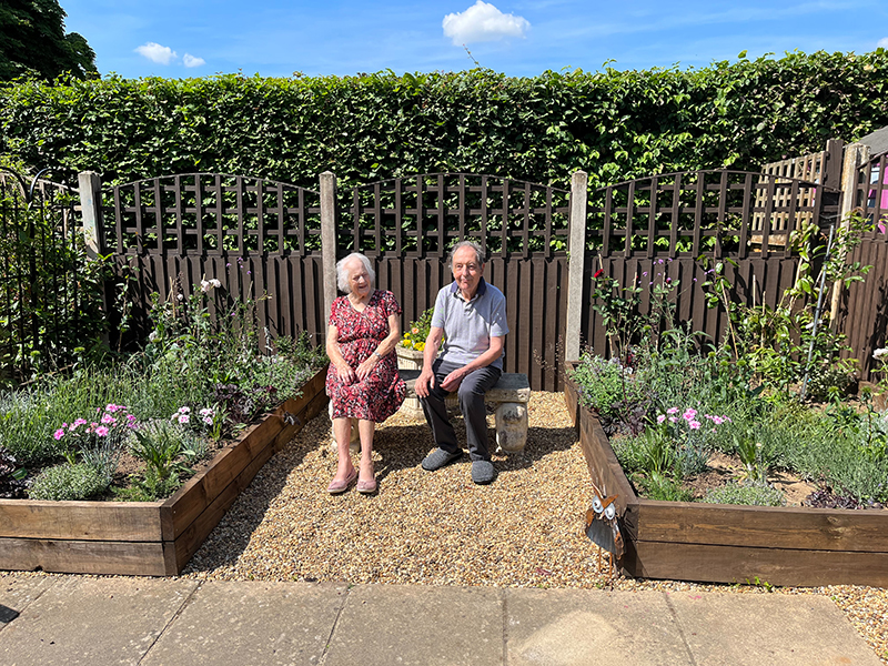 Sensory garden at care home