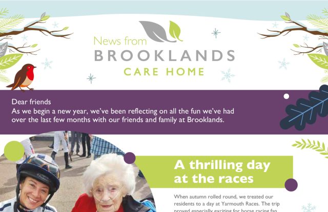 Winter newsletter from Brooklands Care Home